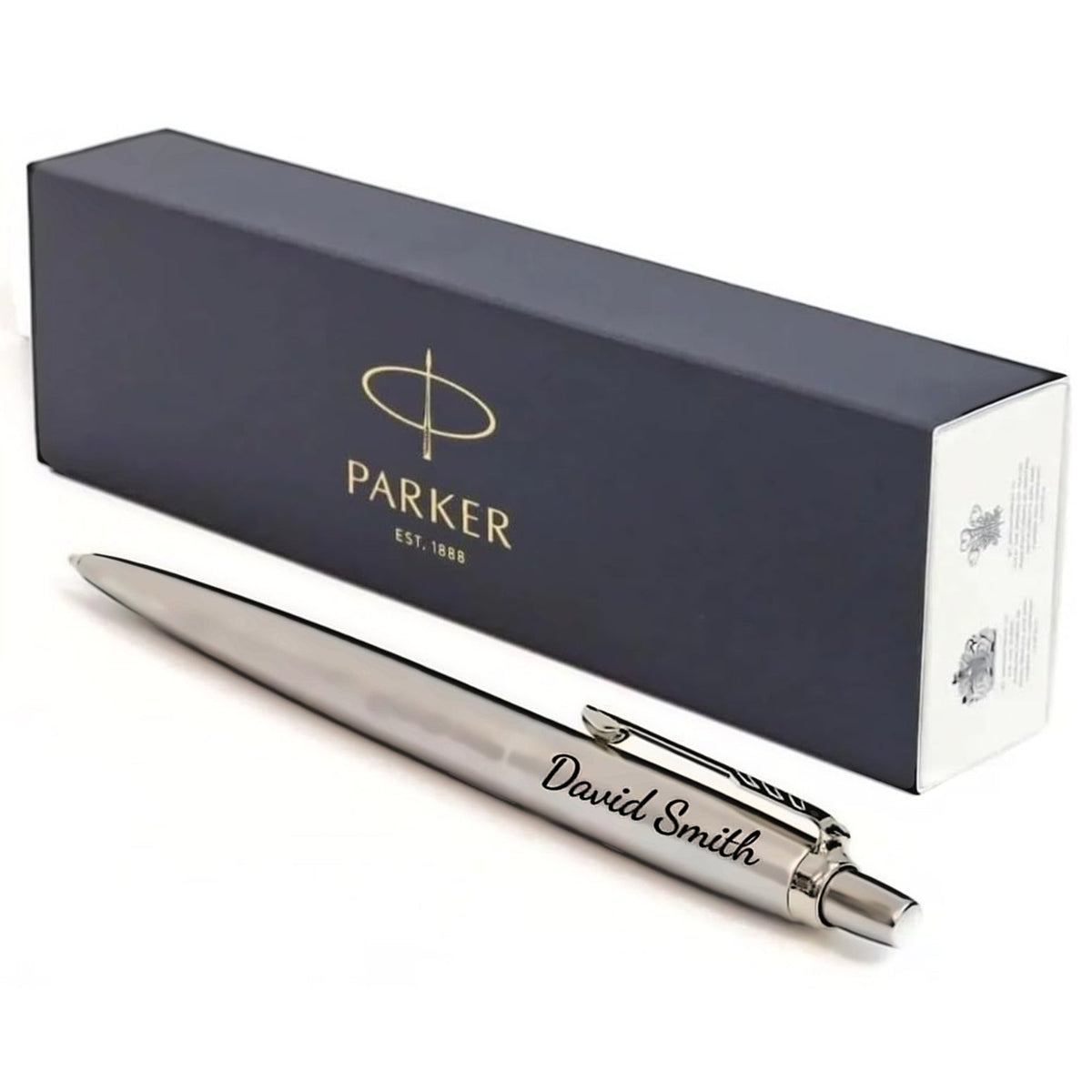 Personalised Parker Jotter pen with its gift box