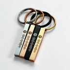 Personalised Scannable Bar Keychain – engraved keyring