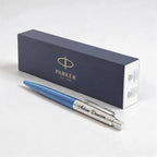 Personalised Parker Jotter ballpoint pen in blue