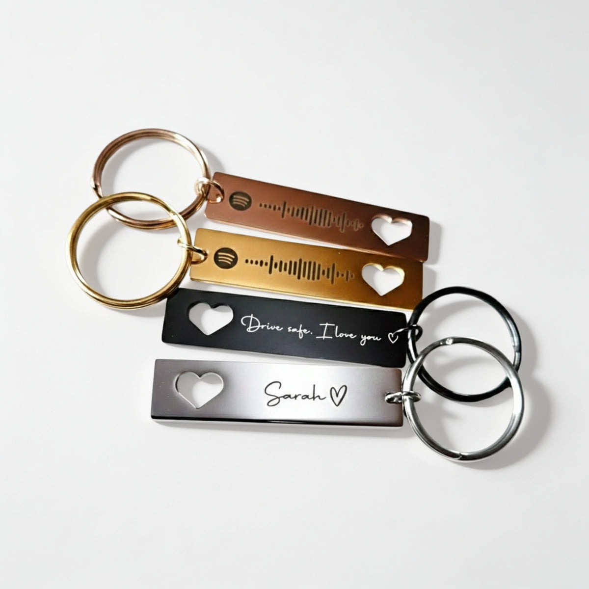 Personalised Scannable Keychain – engraved keyring