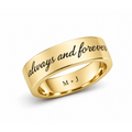 Personalised engraved ring in gold