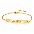 Personalised name bracelet in gold