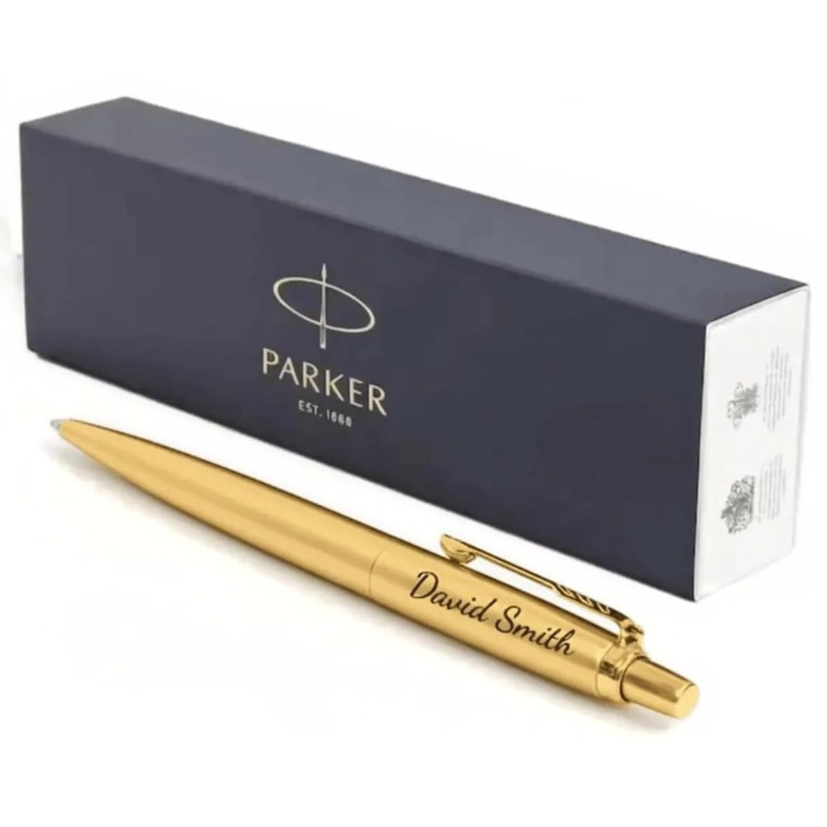 Personalised Parker Jotter Gold ballpoint pen engraved, with Parker gift box