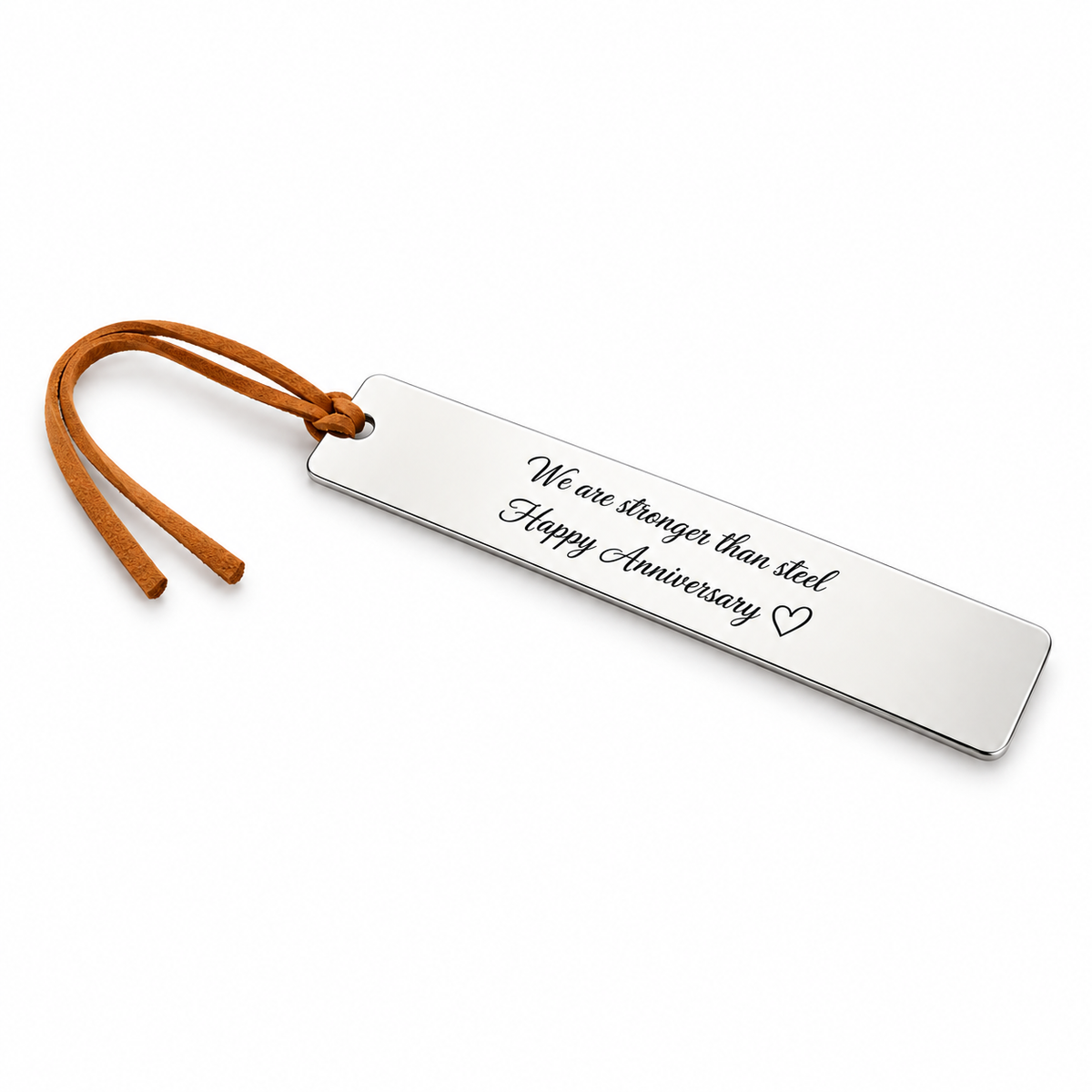 Personalised silver bookmark with suede tassel - studio-main