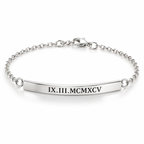Personalised silver bar bracelet for women - studio-main