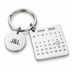 Personalised silver calendar keyring - studio-main