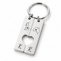 Personalised silver country heart keyring set - studio-main