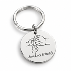 Personalised silver fist bump keyring - studio-main