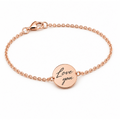 Personalised handwritten bracelet in rose gold