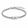 Personalised silver men's bracelet engraved bar - studio-main