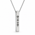 Personalised silver 3D bar Spotify code necklace with heart logo