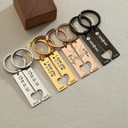 Personalised Scannable Couples Keychain Set – engraved keyring, photo 2 of 6