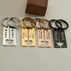 Personalised Scannable Couples Keychain Set – engraved keyring, photo 3 of 6