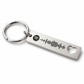 Personalised heart-cut Spotify scannable keyring