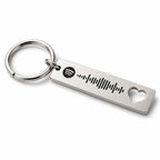 Personalised heart-cut Spotify scannable keyring