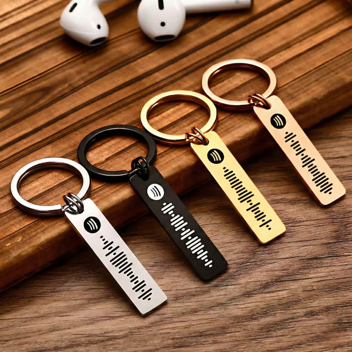 Personalised Spotify Keychain – engraved keyring, photo 2 of 8