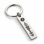 Personalised Spotify scannable keyring in stainless steel