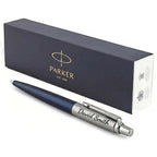 Personalised Parker Jotter pen in royal blue with Parker gift box