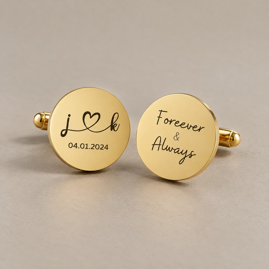 Personalised initials cufflinks
