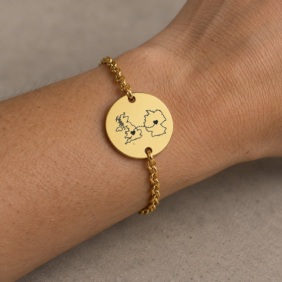 Personalised Two Countries Bracelet