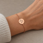 Personalised bracelet worn on wrist