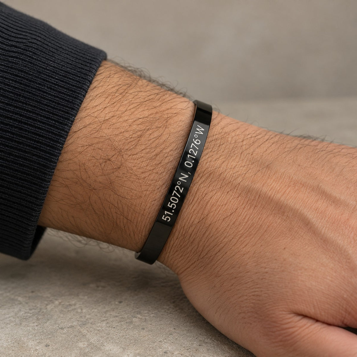 Personalised bracelet worn on wrist